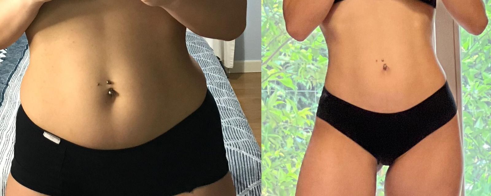 Mi propia transformación, antes y después, tras 6 meses de recomposición corporal